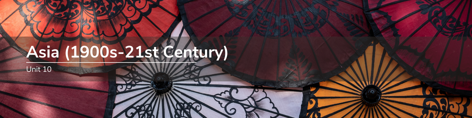 Unit 10: Asia (1900s-21st Century) Banner